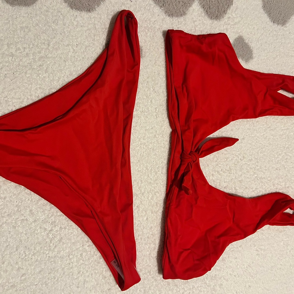 Red Women's Swimwear Set
